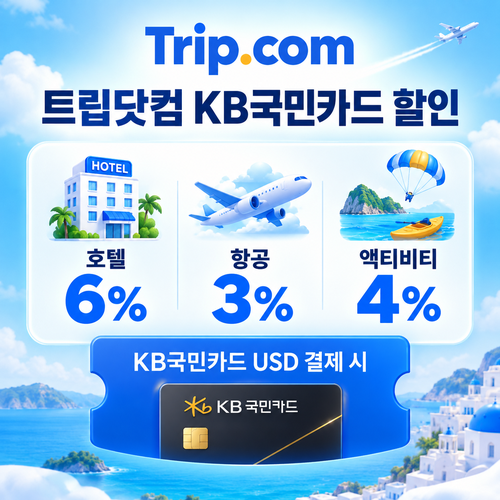 트립닷컴 KB국민카드 할인